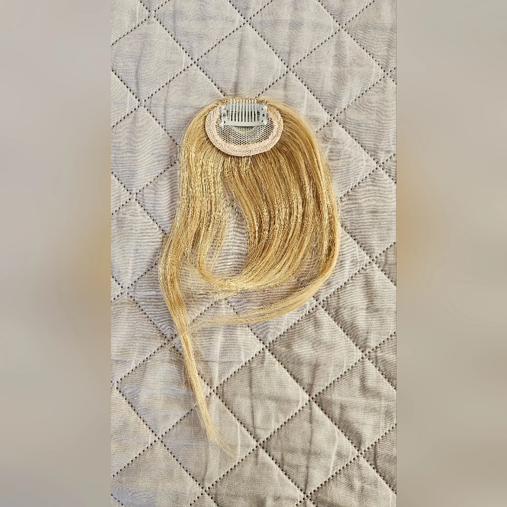 New Clip-on bangs,  blonde bangs, hair piece,  women's accessories